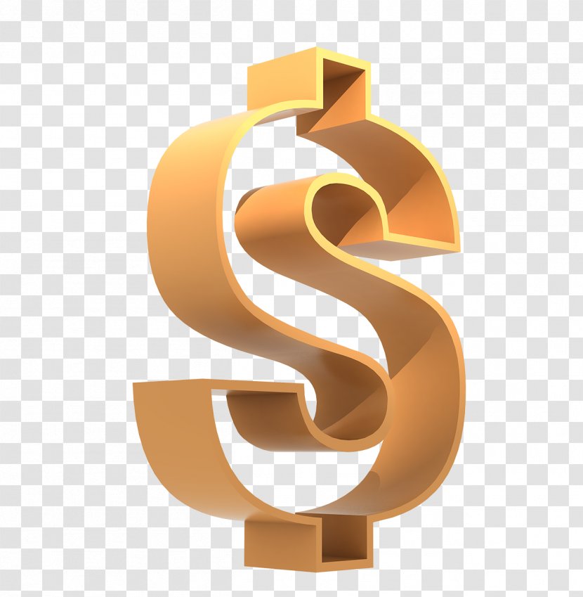 Finance Dollar Sign Financial Transaction Loan - Hollow Three-dimensional Transparent PNG