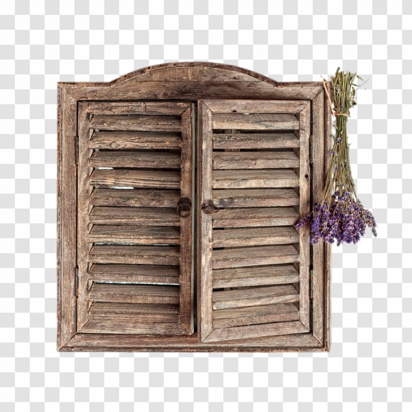 Window Paper Wood Wall Furniture - Lavender On Wooden Windows Transparent PNG