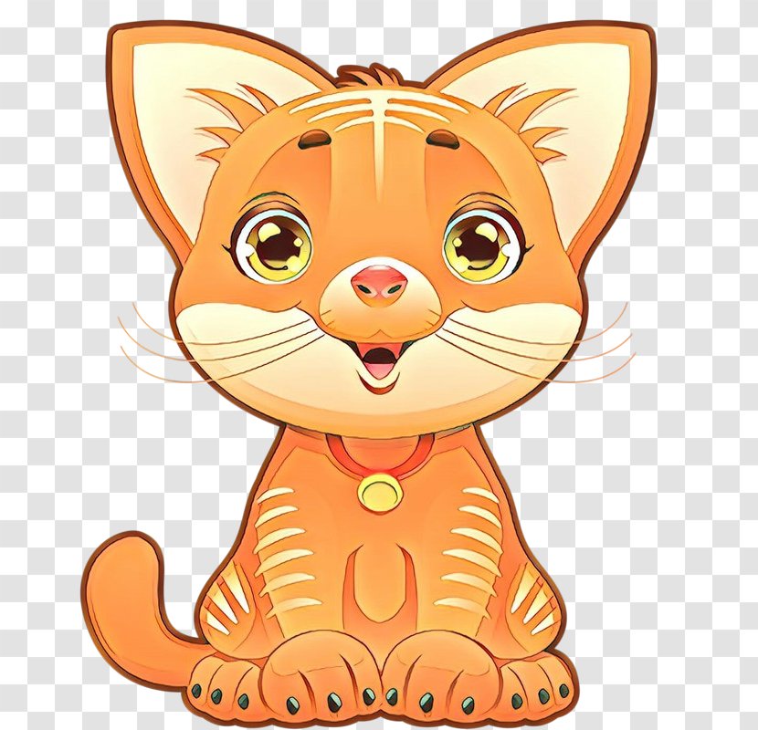 Orange - Cartoon - Snout Small To Mediumsized Cats Transparent PNG