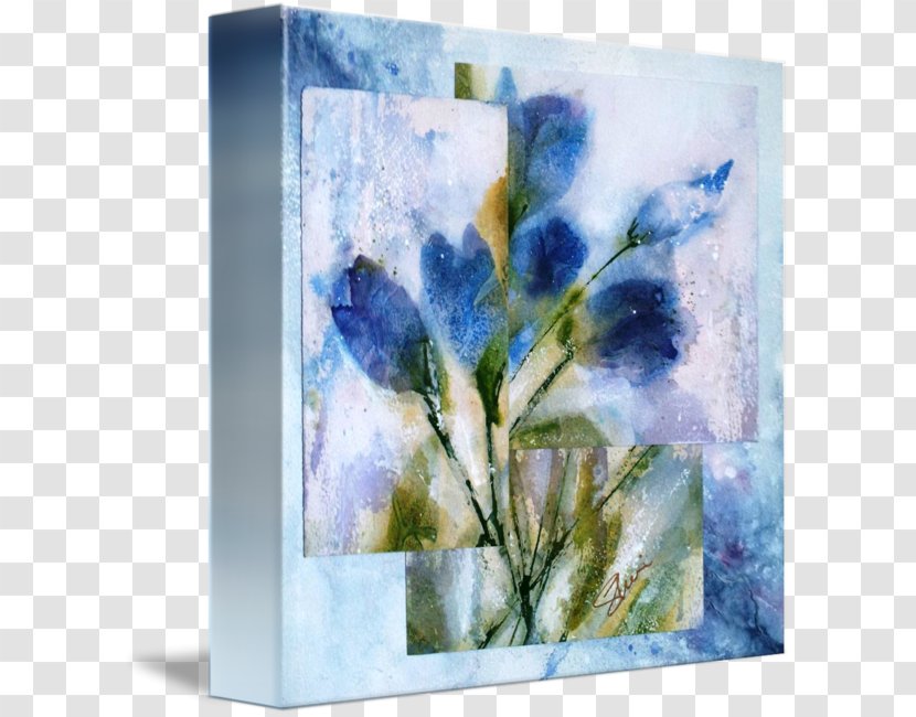 Watercolor Painting Still Life Photography Gallery Wrap Floral Design - Violet Transparent PNG
