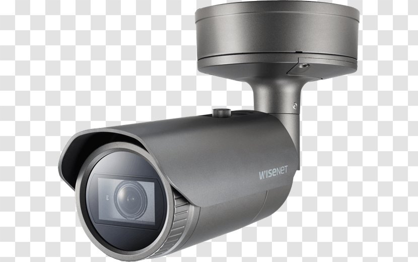 Camera Lens Samsung Wisenet XNO-8080R Outdoor Vandal-resistant Bullet IP Hanwha Aerospace Video Cameras Transparent PNG