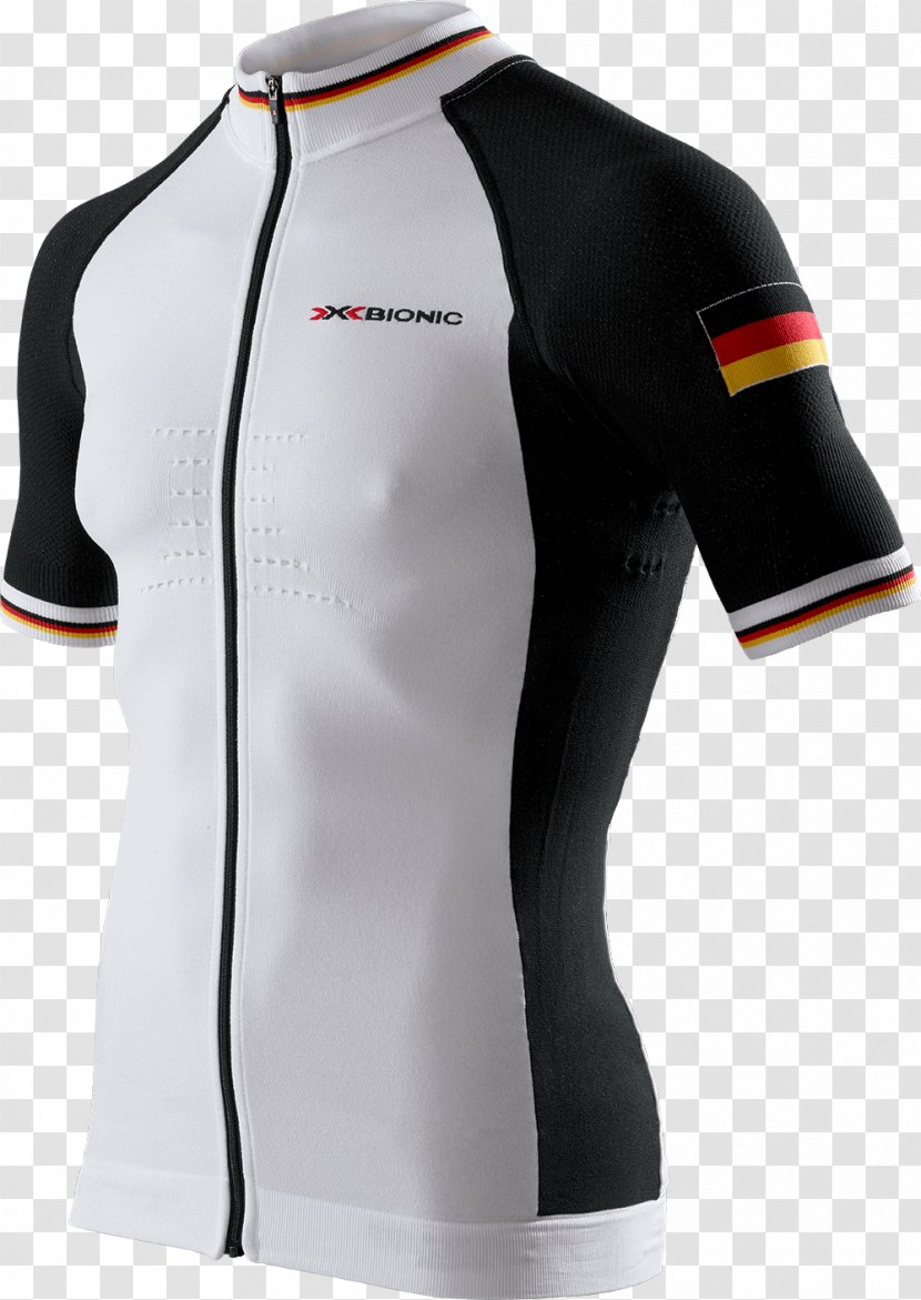 Shirt Neck Cycling White - Triathlon - Jersey Transparent PNG