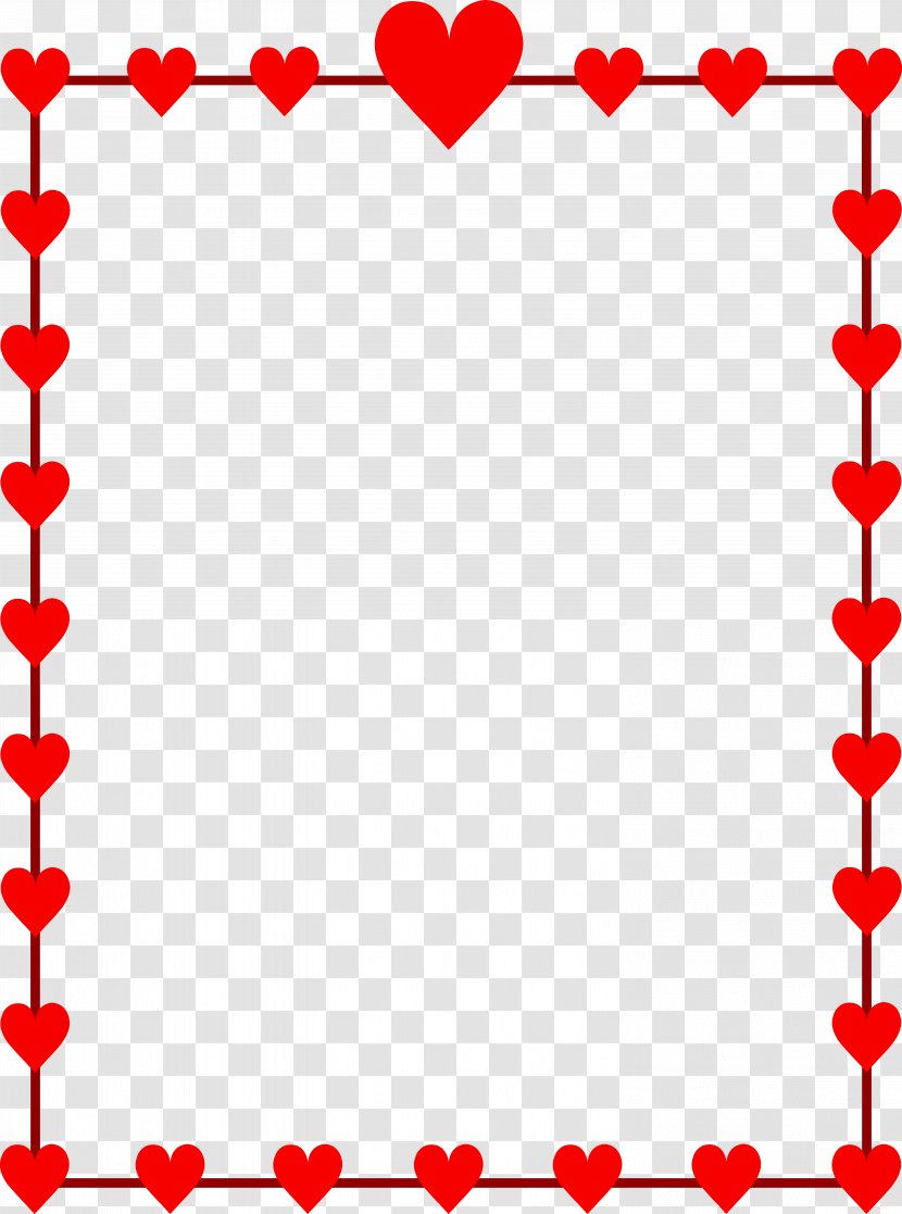 Right Border Of Heart Clip Art - Frame - Clipart Transparent PNG