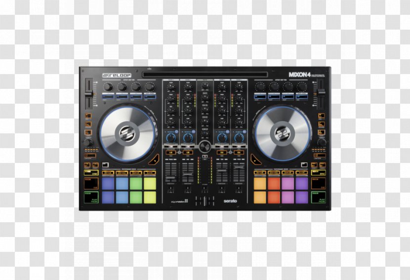 DJ Controller Disc Jockey Djay Reloop Mixon-4 Audio Mixers - Flower - Dj Console Transparent PNG