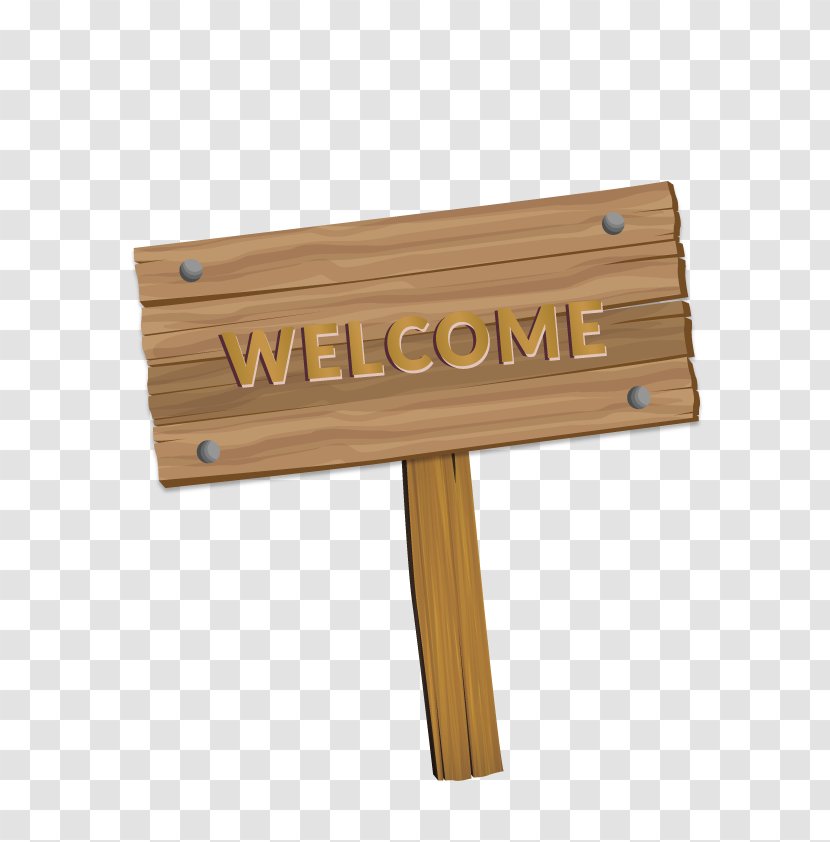 Wood Euclidean Vector - Sign - Welcome Transparent PNG