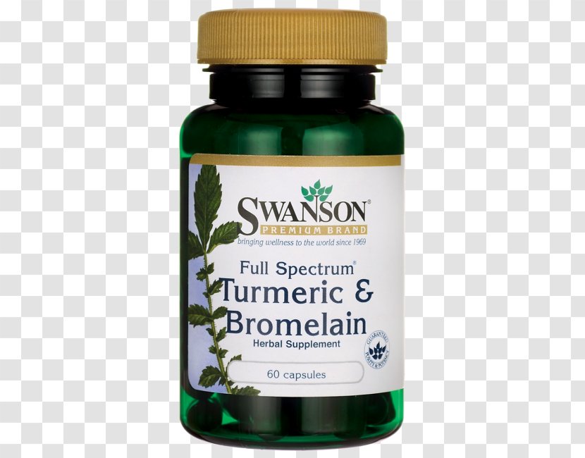 Swanson Health Products Dietary Supplement Turmeric Capsule Life Extension Specially-Coated Bromelain - Liquid - Curcumin Benefits Transparent PNG