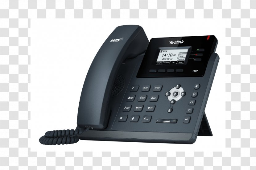 VoIP Phone Session Initiation Protocol Yealink SIP-T40P Power Over Ethernet Telephone - Caller Id Transparent PNG