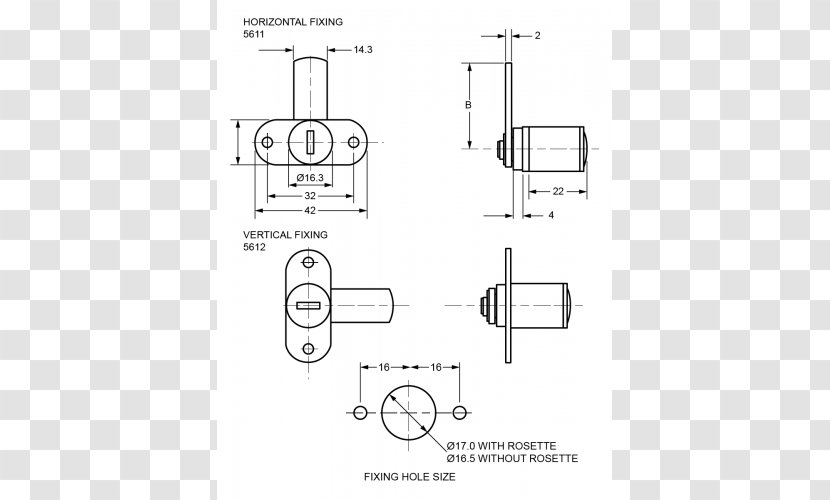 Technical Drawing Door Handle Diagram - Line Transparent PNG