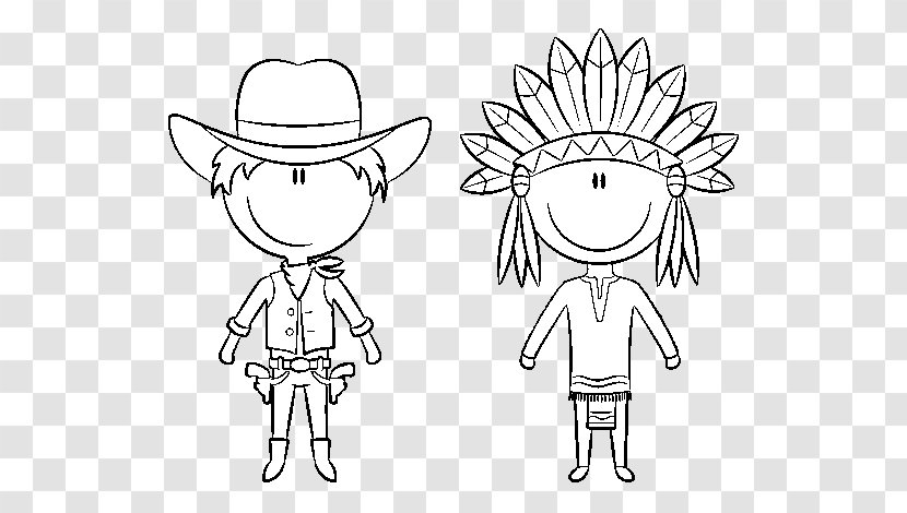 Coloring Book Indigenous Peoples Of The Americas Cowboy Drawing Kleurplaat - Tree - Frame Transparent PNG