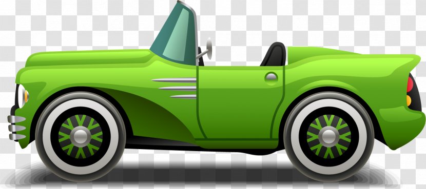 Sudha Cars Museum Sports Car Vintage - Drawing - Green Decorative Pattern Transparent PNG