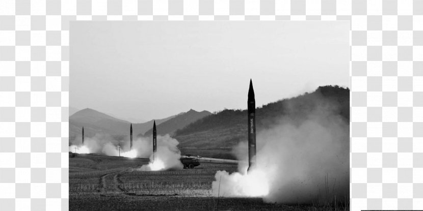 2017 North Korean Missile Tests United States Ballistic - Black And White Transparent PNG