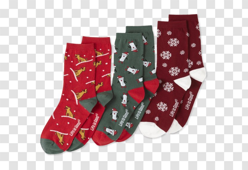 Crew Sock Christmas Stockings Pajamas - Colored Socks Transparent PNG