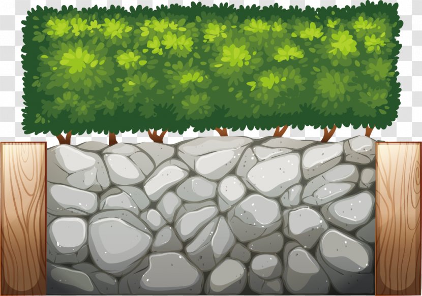 Stone Wall Brick Illustration - Landscaping - Vector Fence Transparent PNG
