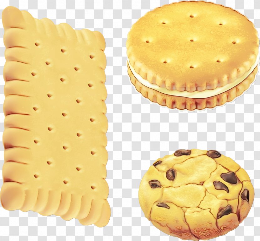 Yellow Cookies And Crackers Biscuit Baked Goods Snack - Cracker Junk Food Transparent PNG