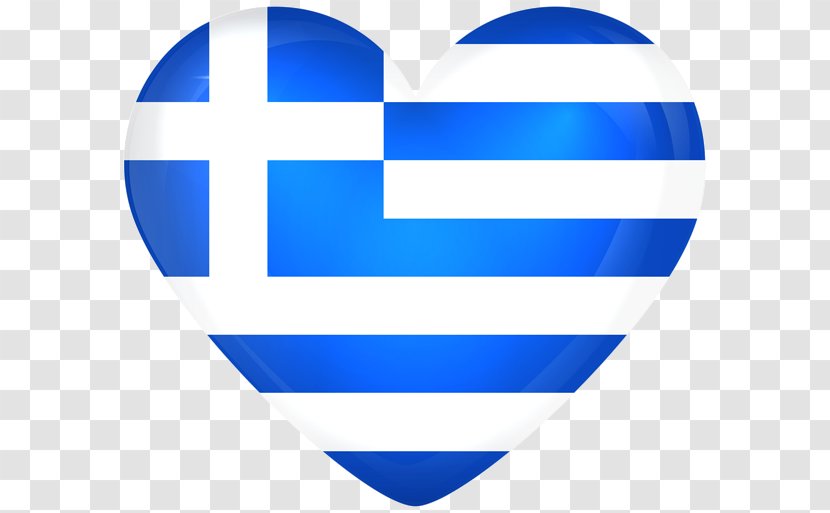Flag Of Greece National Heart Transparent PNG
