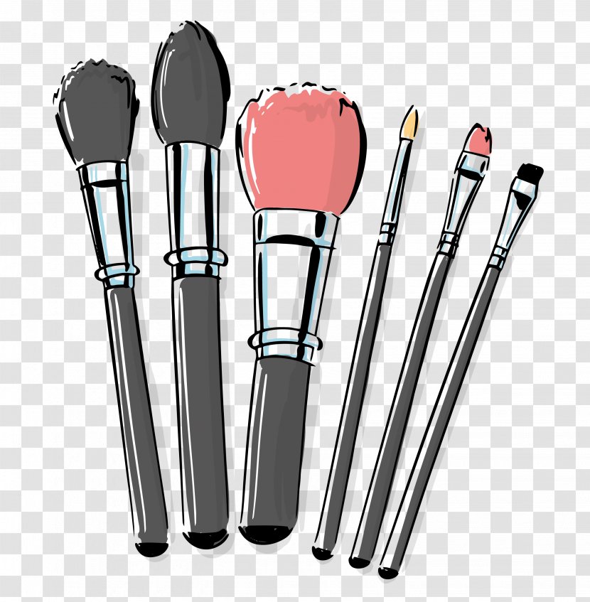 Makeup Brush Cosmetics Make-up - Beauty - Hand-painted Transparent PNG