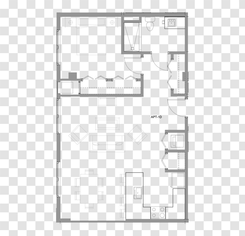 Floor Plan House Bedroom Architecture Lands End Apartments - Schematic Transparent PNG