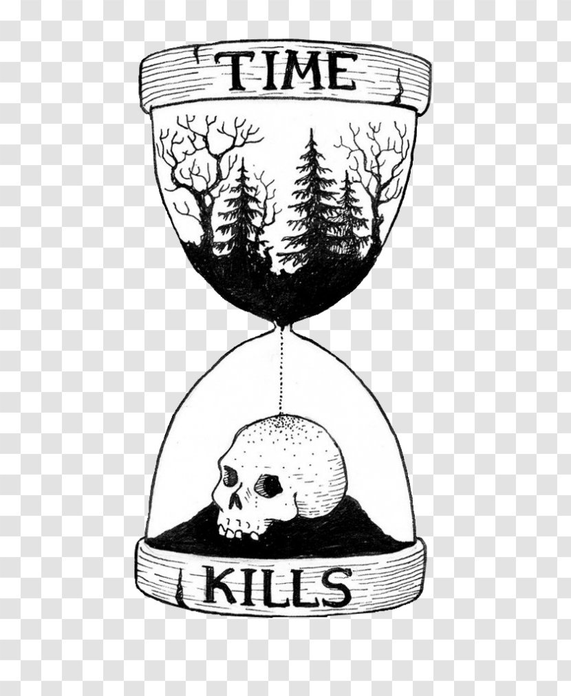 Tattoo Sands Of Time Hourglass Drawing Human Skull Symbolism Transparent PNG