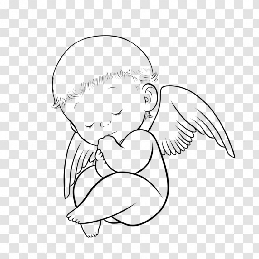 Tattoo Drawing Angel Infant Child - Silhouette - Kid Praying Transparent PNG