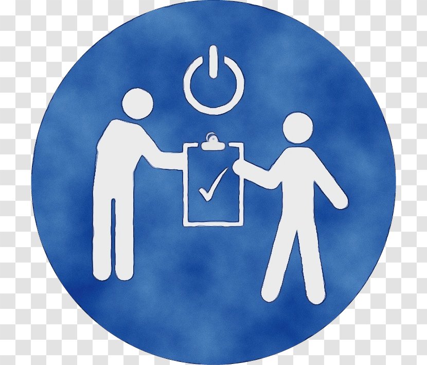 Holding Hands - Wet Ink - Electric Blue Sign Transparent PNG