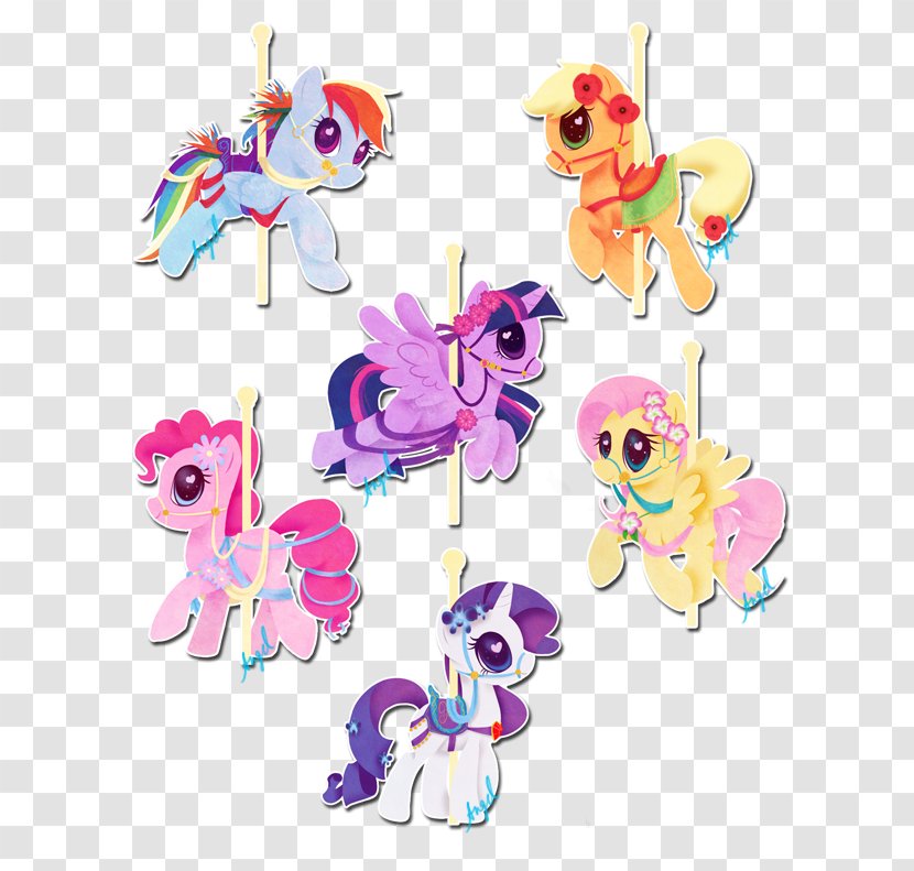 My Little Pony Rarity Pinkie Pie Rainbow Dash - Petal - Cartoon Carousel Transparent PNG