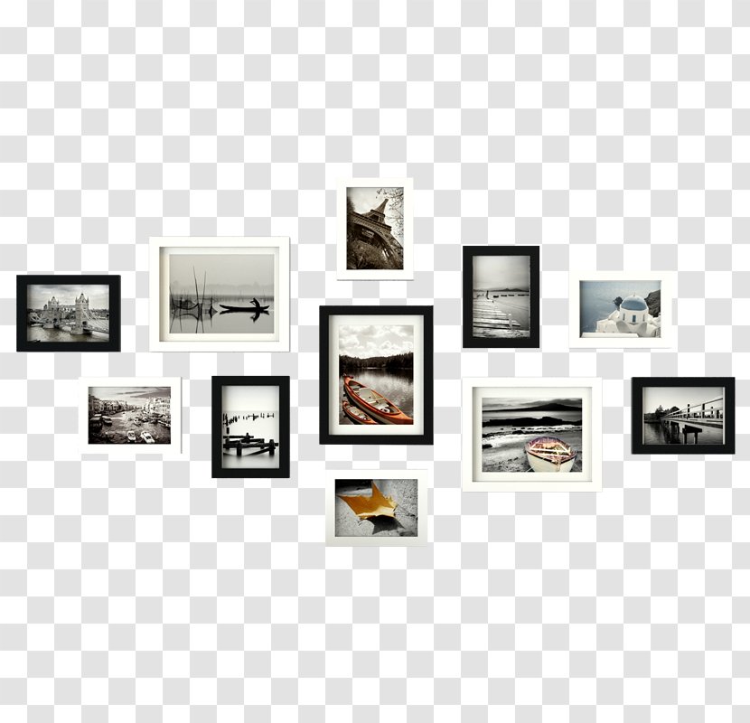 Picture Frames Photography Black And White Image - Wall - Frame Hanging Transparent PNG