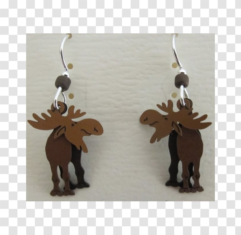 Reindeer Earring Christmas Ornament - Earrings - Moose Head Transparent PNG