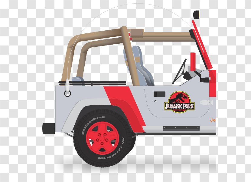 Car Jeep Graphic Design - Vehicle - Jurassic Park Transparent PNG