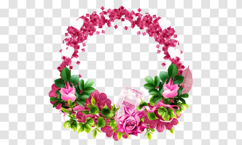 Floral Design Flower Wreath Picture Frames Scrapbooking - Garden Roses Transparent PNG