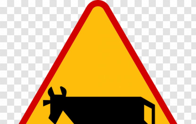 Traffic Sign Warning Sticker Livestock - Woo Transparent PNG