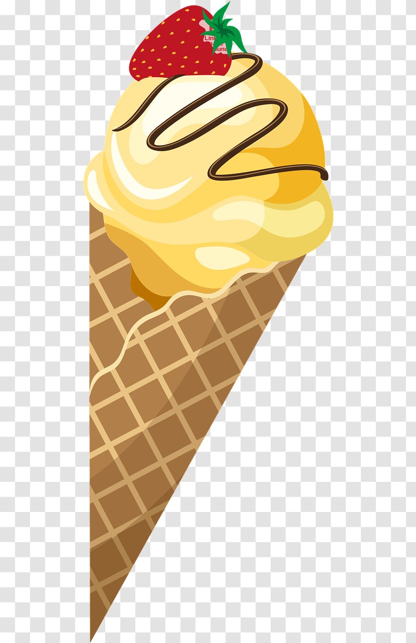 Ice Cream Cones Vector Graphics Clip Art - Waffle - Birthday Bar Dessert Transparent PNG