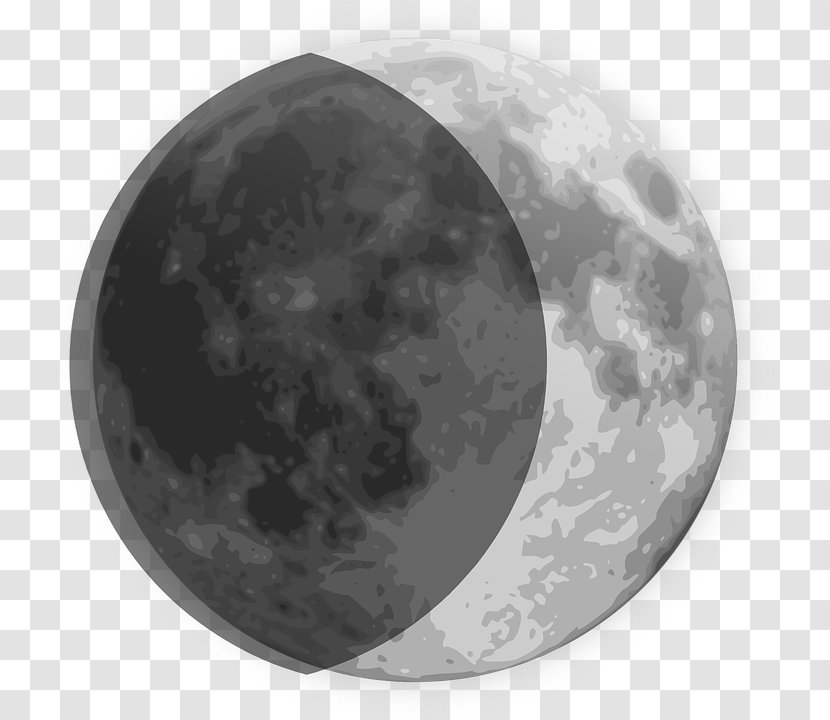 Lunar Phase Laatste Kwartier Clip Art - Full Moon Transparent PNG