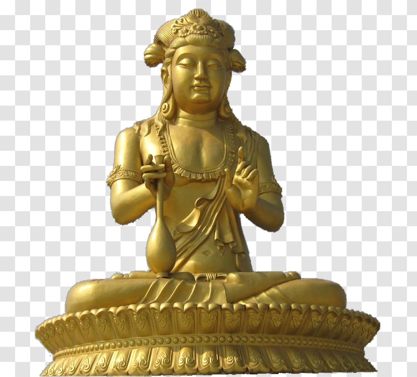 Gautama Buddha Statue Buddharupa Buddhahood Buddhism - Gold Transparent PNG