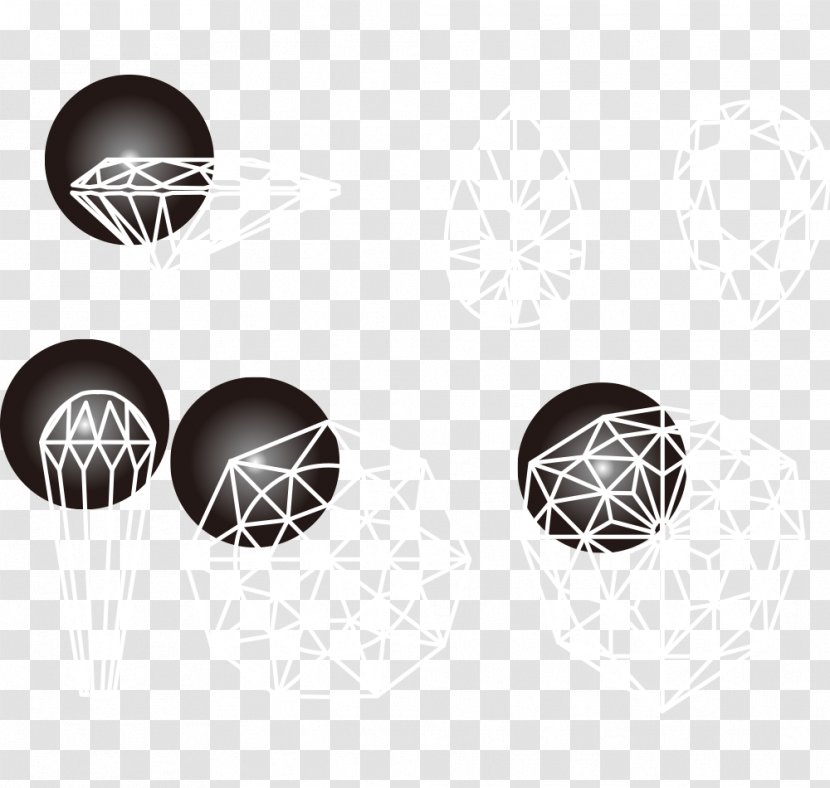 Diamond Designer - Vector Lines Black Background Transparent PNG