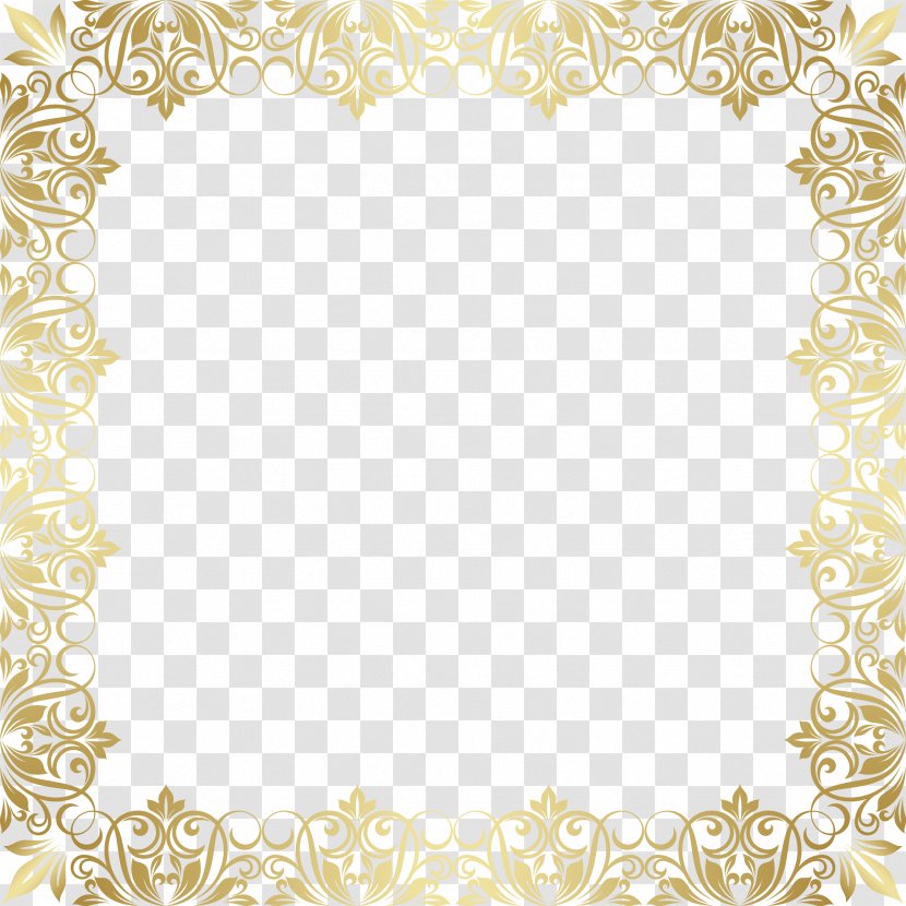 Gold Frame Pattern - Rgb Color Model Transparent PNG