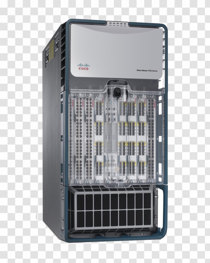 Cisco Nexus Switches NX-OS Network Switch Gigabit Ethernet Data Center - Electronic Device - Rack Transparent PNG