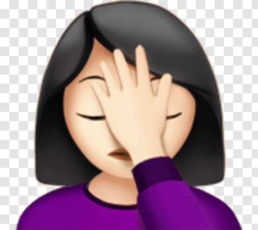 Facepalm Emoji IPhone Emoticon - Frame Transparent PNG