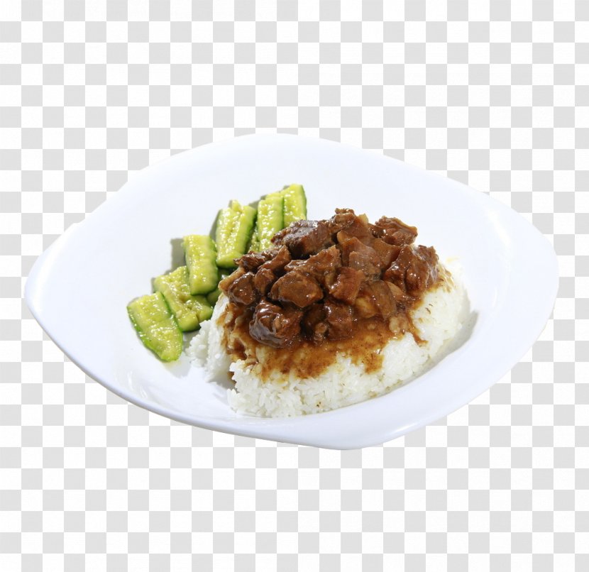 Cooked Rice Pot Roast Fried Steak Asian Cuisine - Recipe - With Beef And Black Pepper Transparent PNG