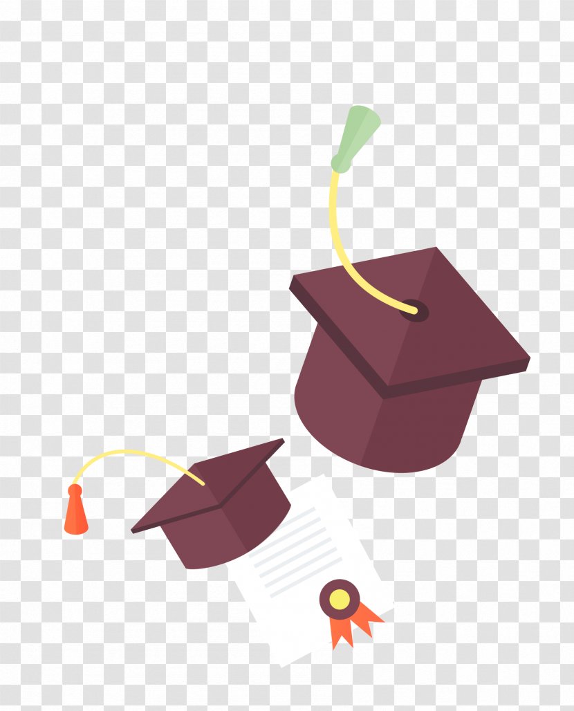 Bachelors Degree Academic Licentiate Illustration - Bachelor Of Cap Vector Material Transparent PNG