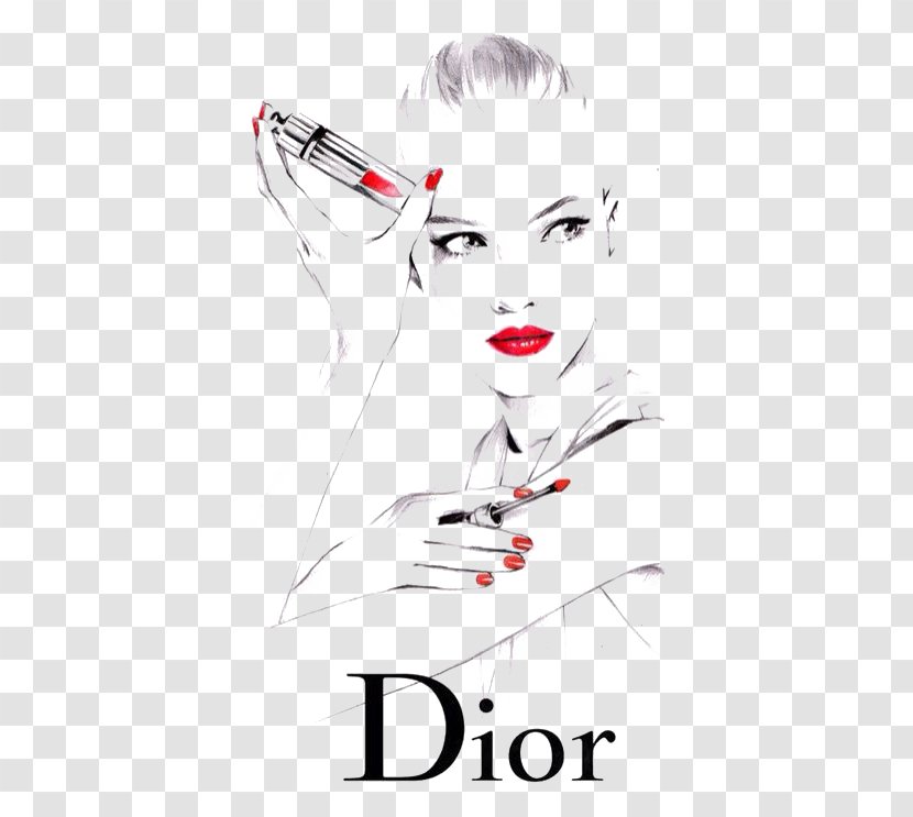 Christian Dior SE Lipstick Fashion Drawing Illustration - Heart Transparent PNG