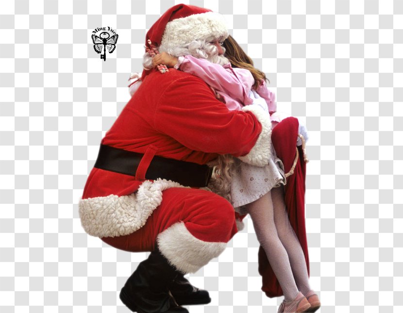 Santa Claus Mrs. Hug Father Christmas Transparent PNG