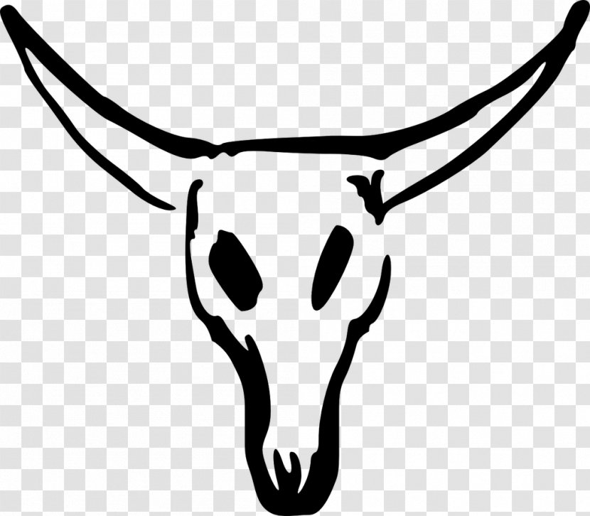 Texas Longhorn Skull Clip Art - Cattle Transparent PNG