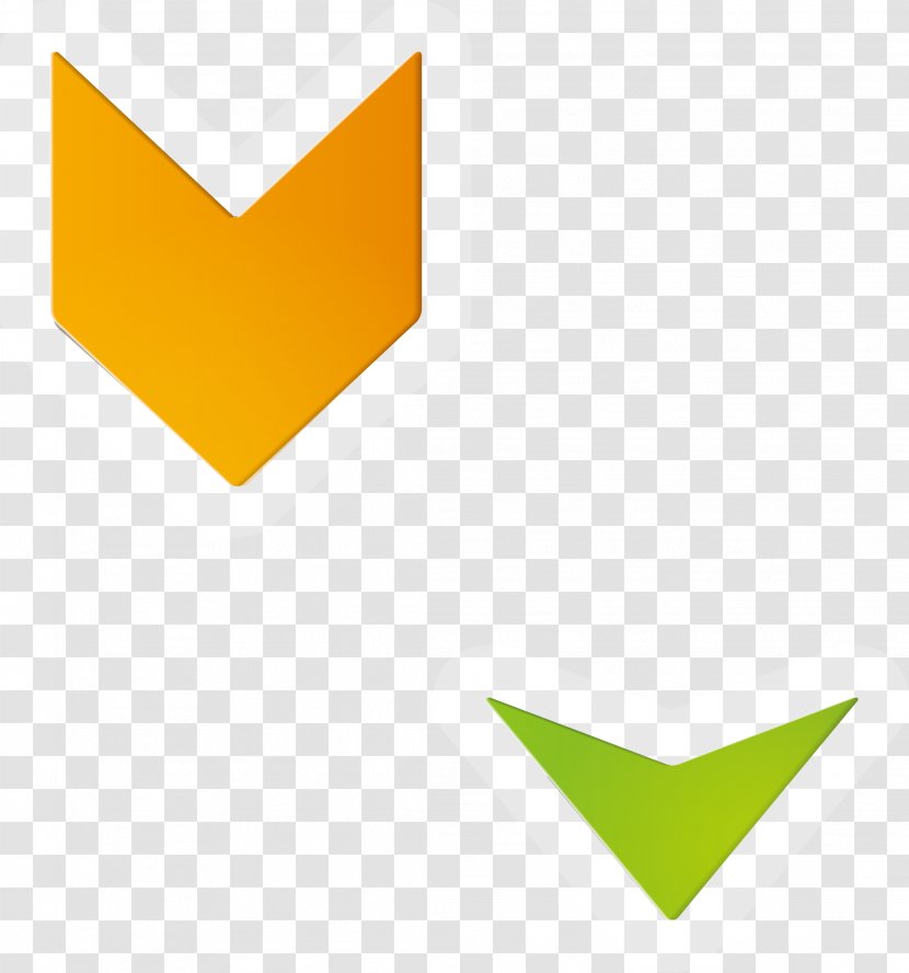 Arrow Download Icon - Orange - Gradient Transparent PNG