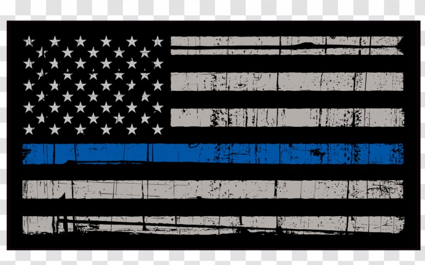 The Thin Red Line Flag Of United States Blue - Police Transparent PNG