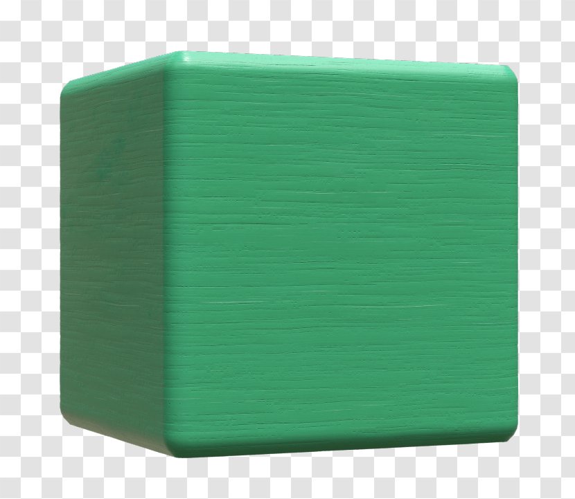 Green Rectangle - Wood Cube Transparent PNG