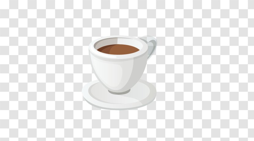 White Coffee Ristretto Espresso Cup - Caffeine Transparent PNG