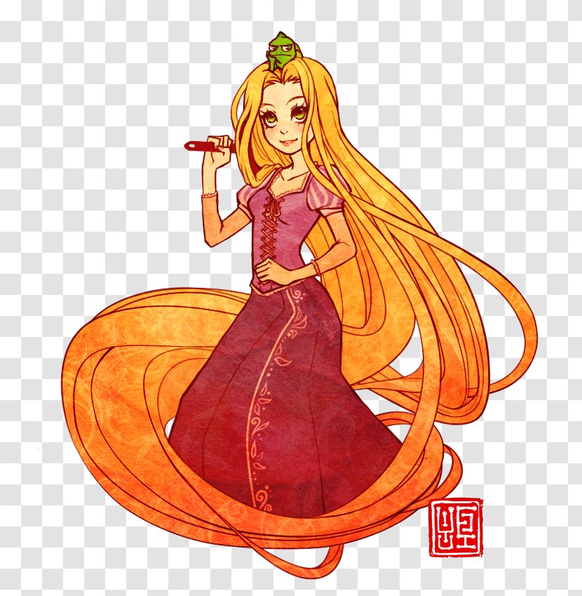 Rapunzel Flynn Rider Disney Princess Fan Art Tangled - Costume Design Transparent PNG