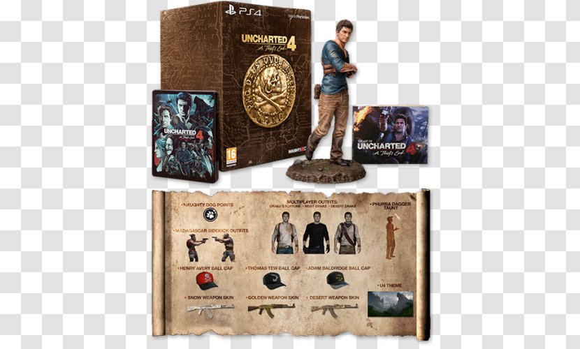 Uncharted 4: A Thief's End Tomb Raider PlayStation 4 Video Game - Brand - UNCHARTED Transparent PNG