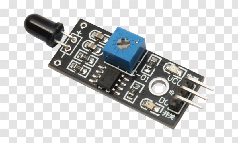 Microcontroller Electronics Sensor Electronic Component Flame Detector Transparent PNG