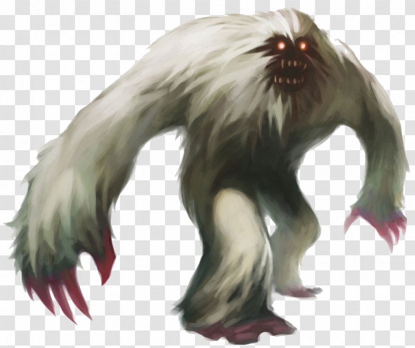 Bigfoot Yeti Legendary Creature Mythology - Fictional Character - Monster Transparent PNG